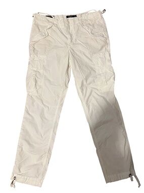 Vintage Polo Ralph Lauren Womens Military Spec Cargo White Pants Utility Y2K
